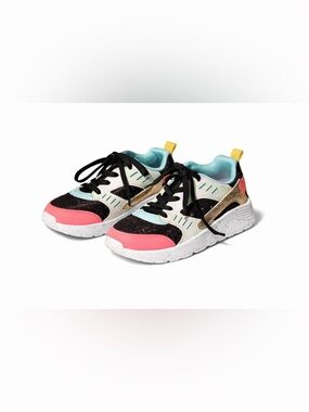 Skechers Kids Size 12 Sneakers Memory Foam Glitter Rainbow Athletic Shoes